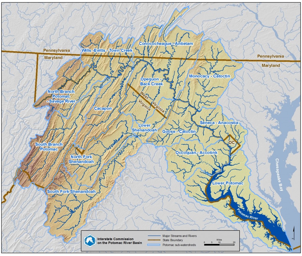 Sub Watersheds Of The Potomac River 1024x870 